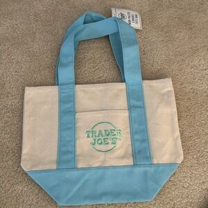 Trader Joe’s Pastel Blue Mini Canvas Tote Bag
